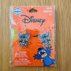Disney Claire's Exclusive Stitch Skeleton Earrings